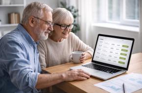 Senior consultant des offres de crédit consommation sur ordinateur portable